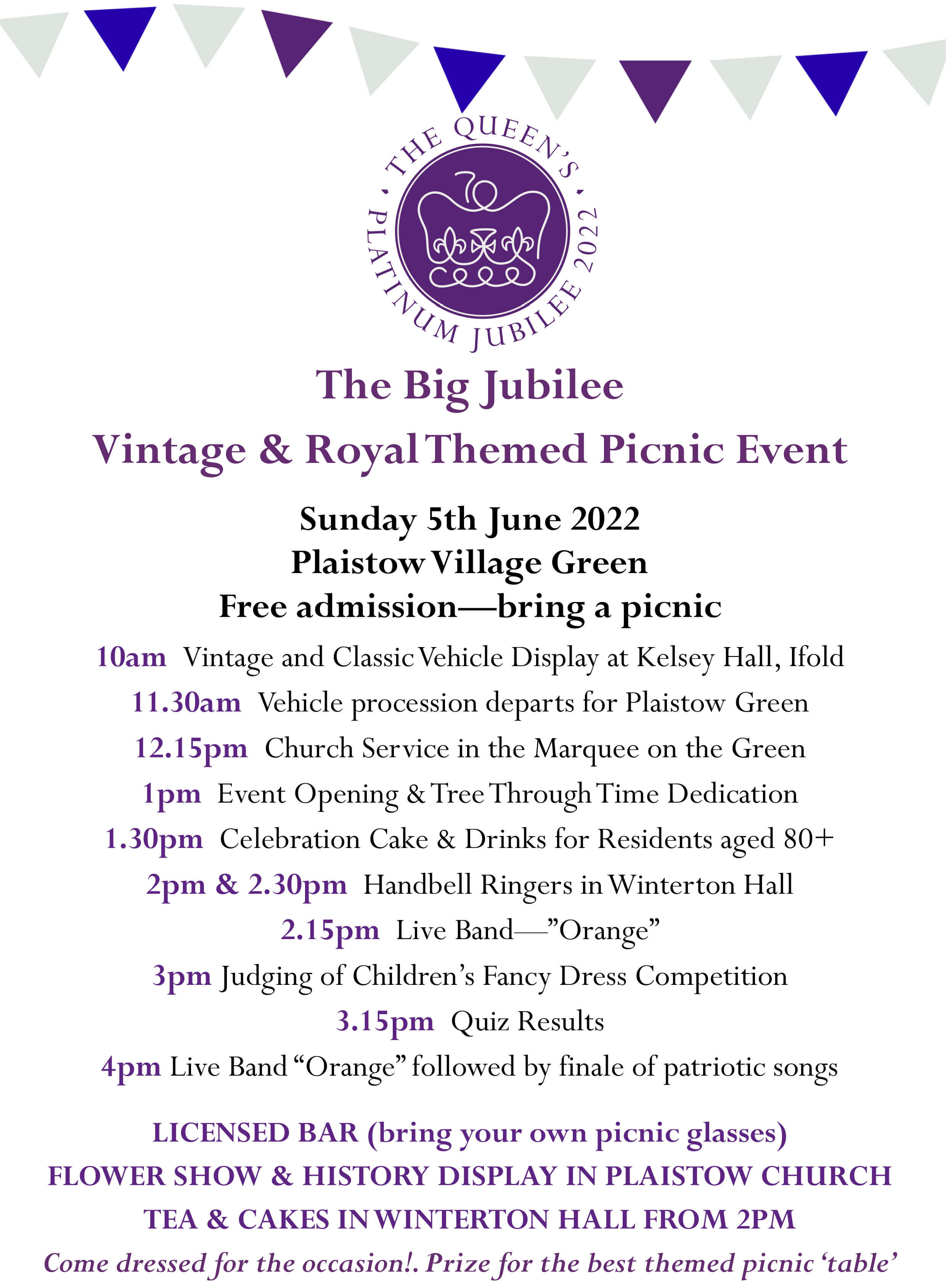 Queen's Platinum Jubilee event poster